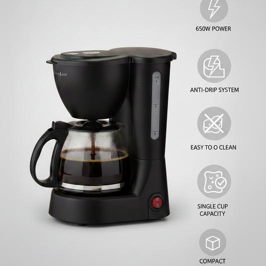 Silver Love Single Cup Coffee Maker 650W Model WJ-9008