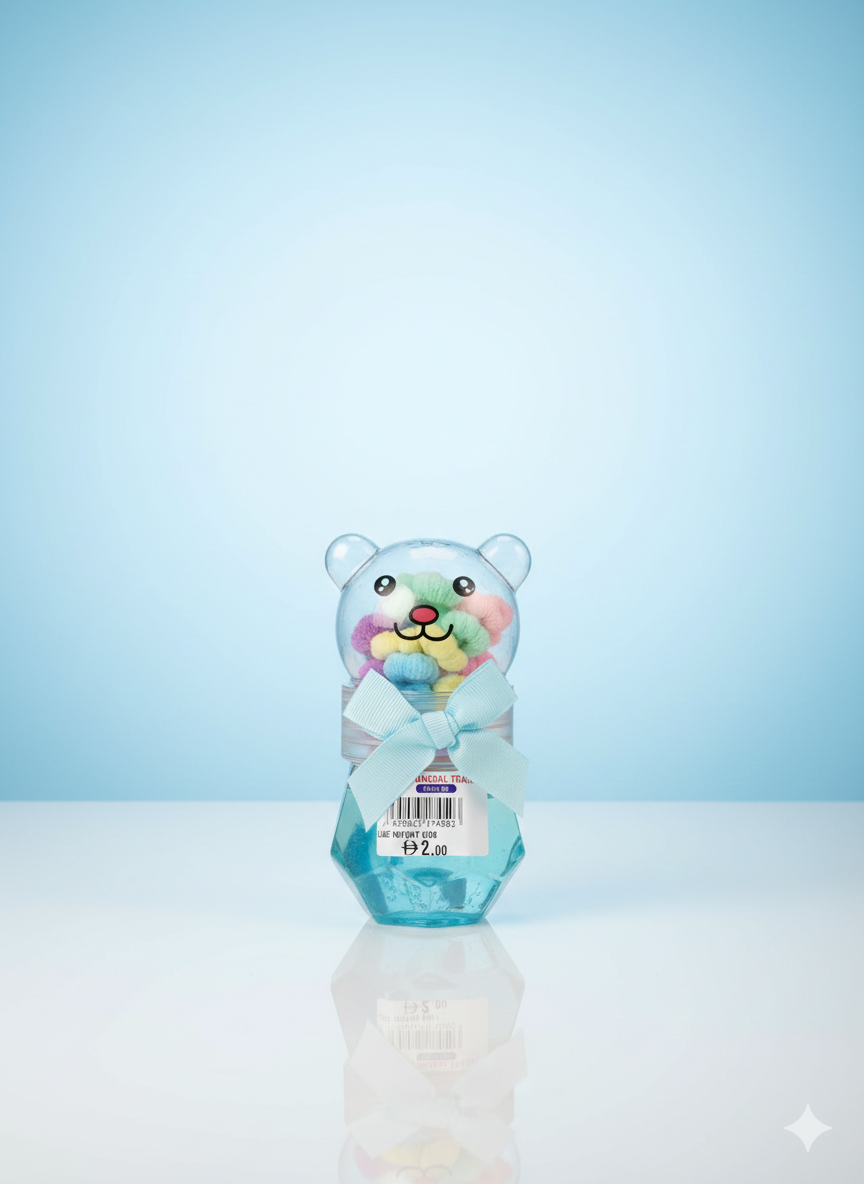 Bear-Themed Hair Ties Container