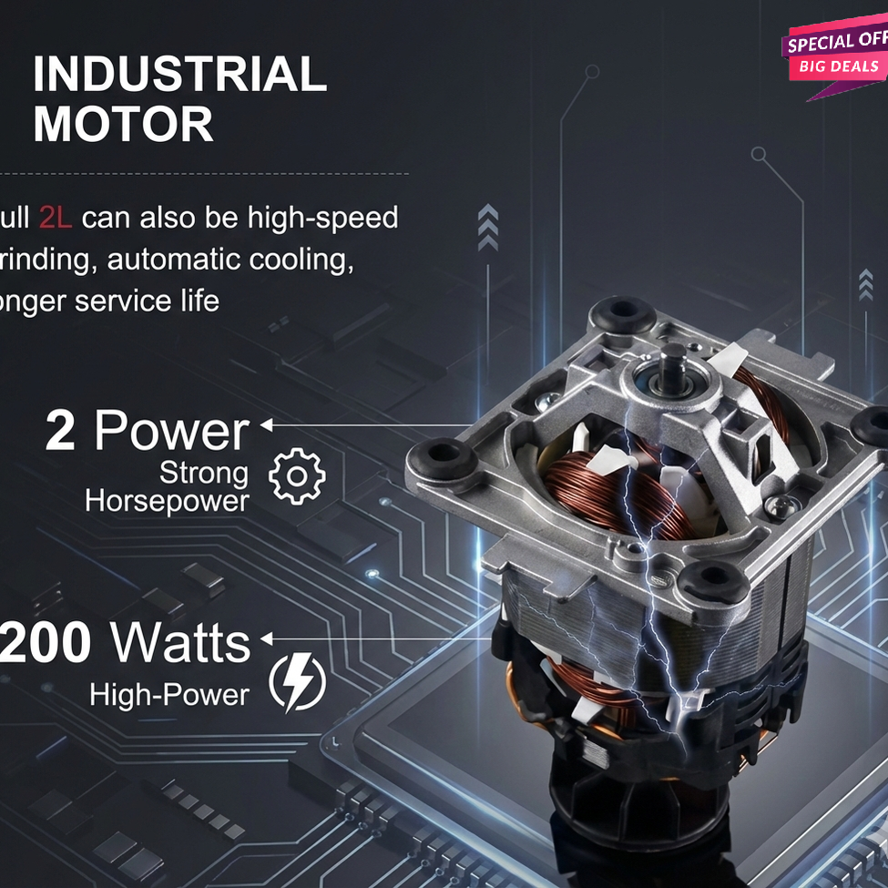 Heavy-Duty 5500W Commercial Blender by Silver Crest | German Quality 2-in-1 Mixer & Grinder (2 Liters)