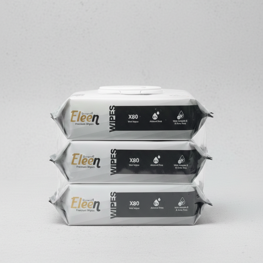 مناديل إيلين المبللة الممتازة، 80 منديل، 3 عبوات